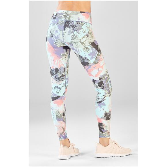 Fabletics Leggings Womens Small Pink Secret Garden‎ Floral Define PowerHold - Picture 3 of 8